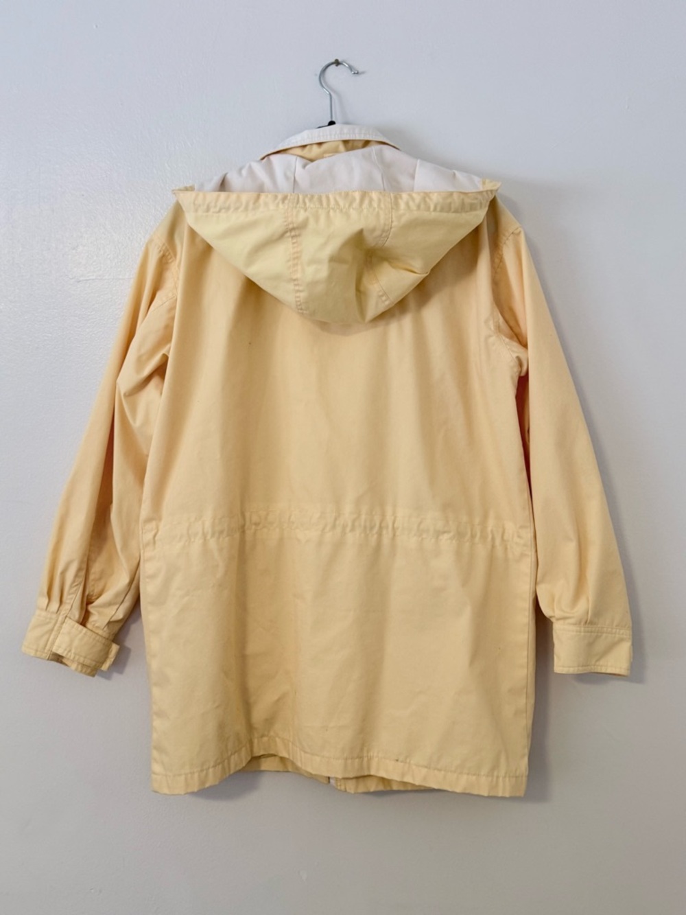 Vintage 90’s Butter Yellow St.John's Bay Hooded Light Spring Jacket Womens M - Picture 2 of 14
